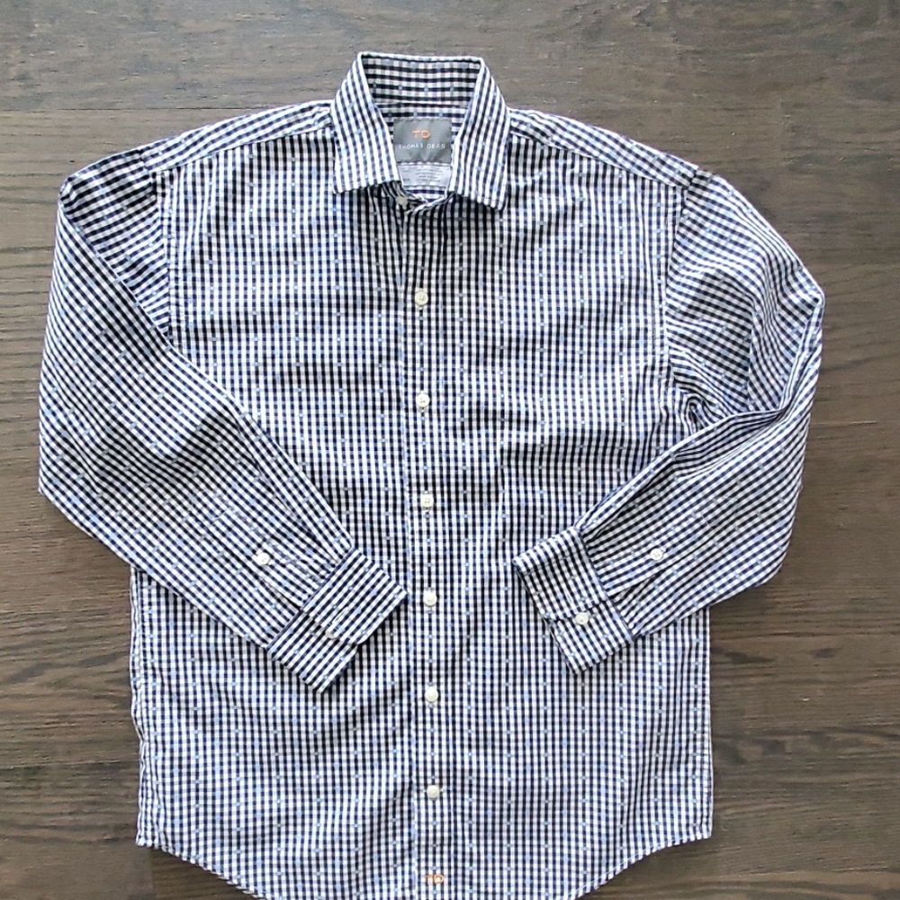 Boys Thomas Dean button front shirt size 10-12